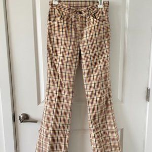OG VINTAGE FLARED PLAID STA PREST LEVIS